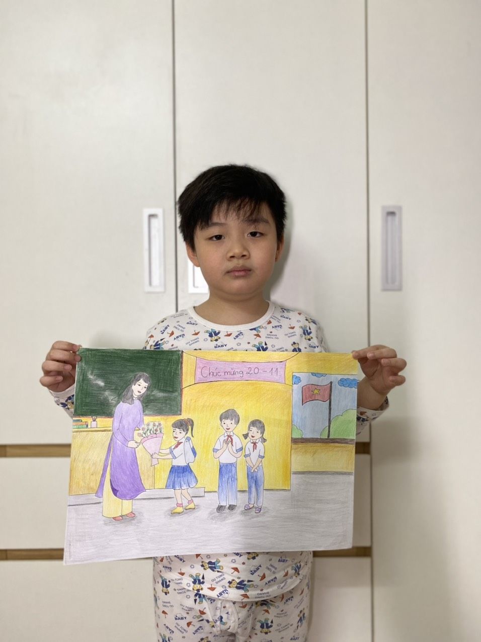Bài dự thi vẽ của học sinh Nguyễn Thế Gia Bảo - 3A2
