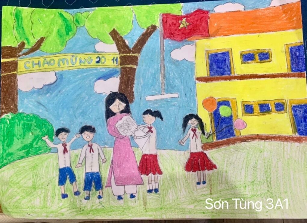 Bài dự thi vẽ của học sinh Sơn Tùng - 3A1