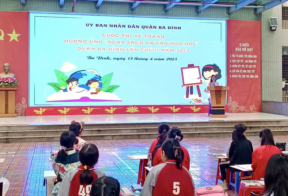 Trường Tiểu học Thành Công A hào hứng với cuộc thi vẽ tranh hưởng ứng ngày “Sách và văn hóa đọc Việt Nam” lần thứ II