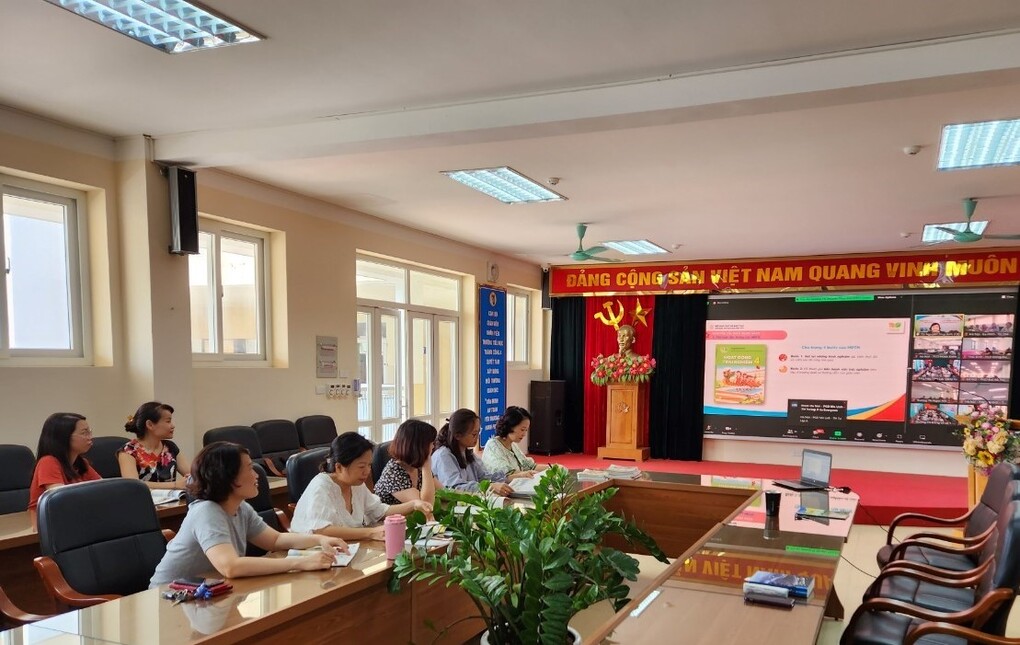Trường Tiểu học Thành Công A tham gia tập huấn trực tuyến SGK Hoạt động trải nghiệm lớp 4 theo Chương trình GDPT 2018.